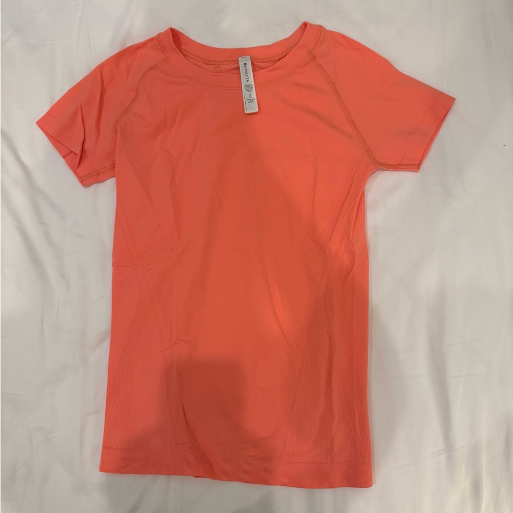Athleta Bright Coral Performance Tee